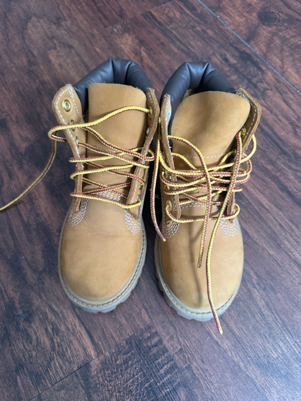 Timberland Boys Wheat Nubuck Lace-Up Work Boots
